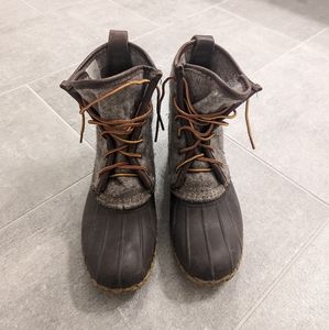 LL Bean Felt Wool Boots